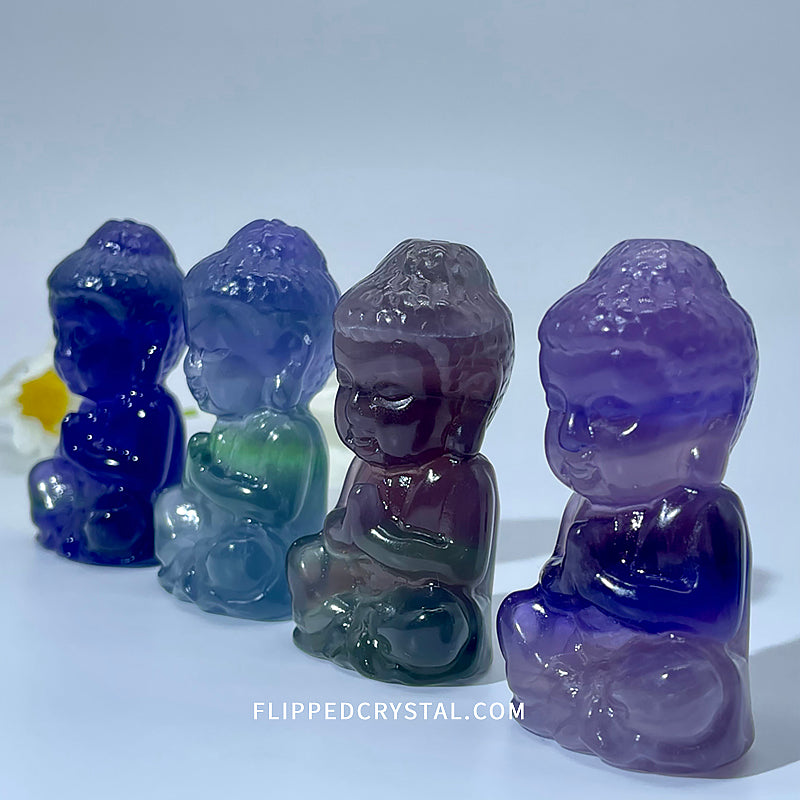 Baby Buddha Carving (Fluorite) – Flipped Crystal