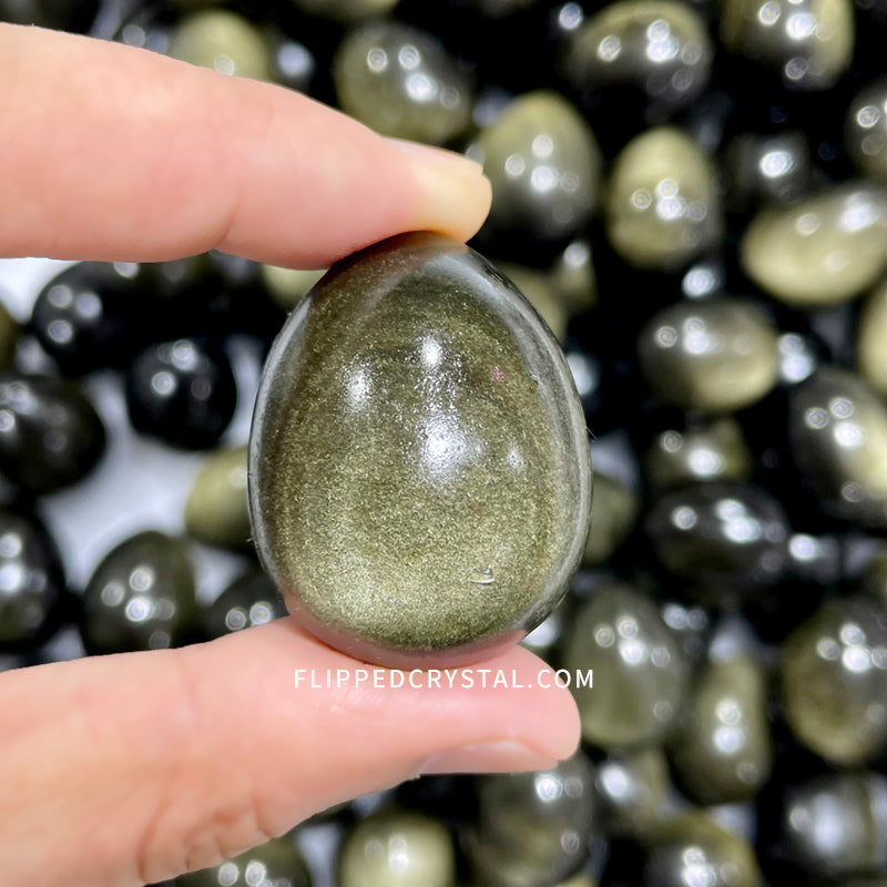 Golden sheen obsidian – Flipped Crystal