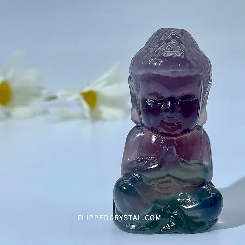 Baby Buddha Carving (Fluorite) – Flipped Crystal